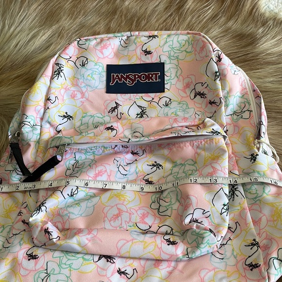 Jansport Floral Backpack - Pink and Multicolor - Picture 6 of 11